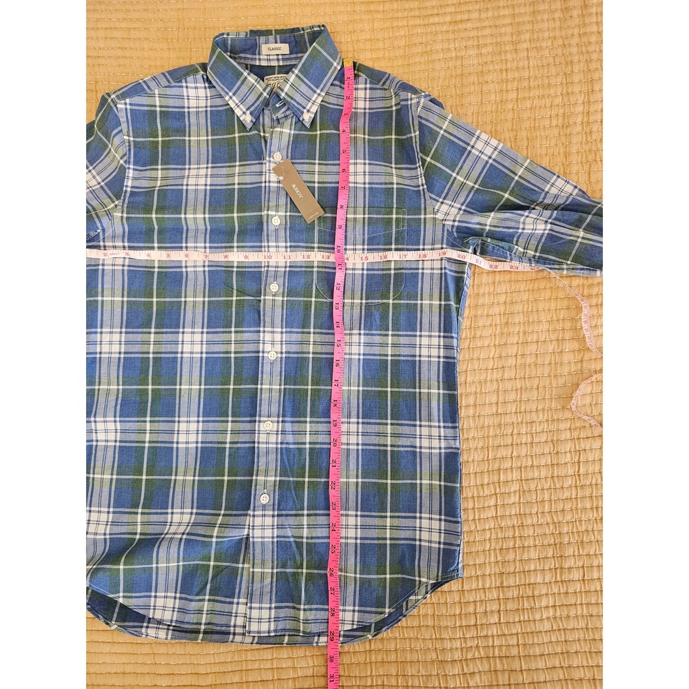 J.Crew Secret Wash Organic‎ Cotton Plaid Shirt Button Down Preppy Mens S - Picture 6 of 7
